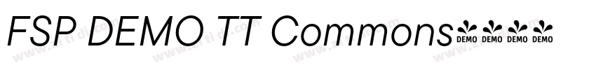 FSP DEMO TT Commons字体转换